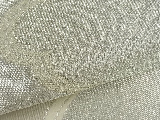 平和屋着物■六通柄袋帯 雲重ね文様 銀糸 逸品 kb1148