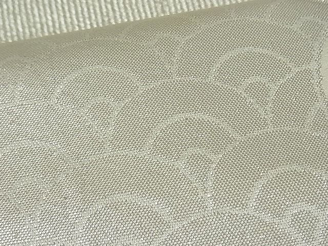平和屋着物■六通柄袋帯 雲重ね文様 銀糸 逸品 kb1148
