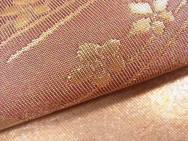 平和屋着物■六通柄袋帯 霞はなもん 金銀彩 逸品 kb1799