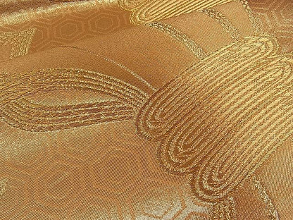 平和屋着物■六通柄袋帯 束ね熨斗亀甲文 金糸 逸品 kb1812