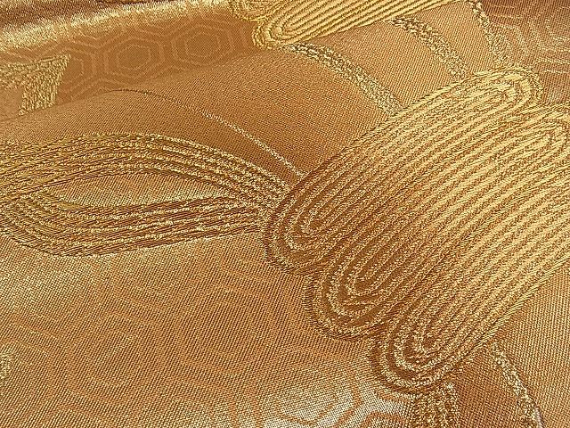 平和屋着物■六通柄袋帯 束ね熨斗亀甲文 金糸 逸品 kb1812