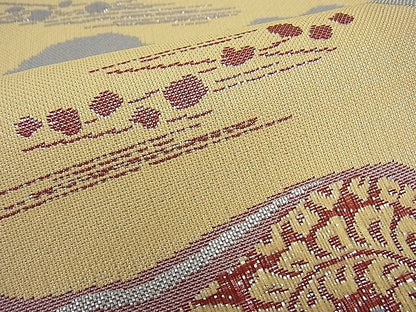 平和屋着物■六通柄袋帯　道長吉祥文　銀糸　逸品　kb1861