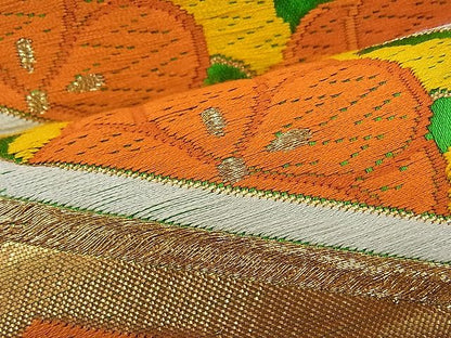 平和屋着物■六通柄袋帯 唐織 亀甲花文 金銀糸 逸品 kb1900