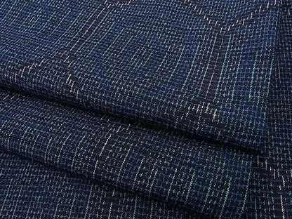 平和屋着物■上質な紬　亀甲文　逸品　n-kg1227