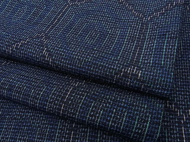 平和屋着物■上質な紬　亀甲文　逸品　n-kg1227