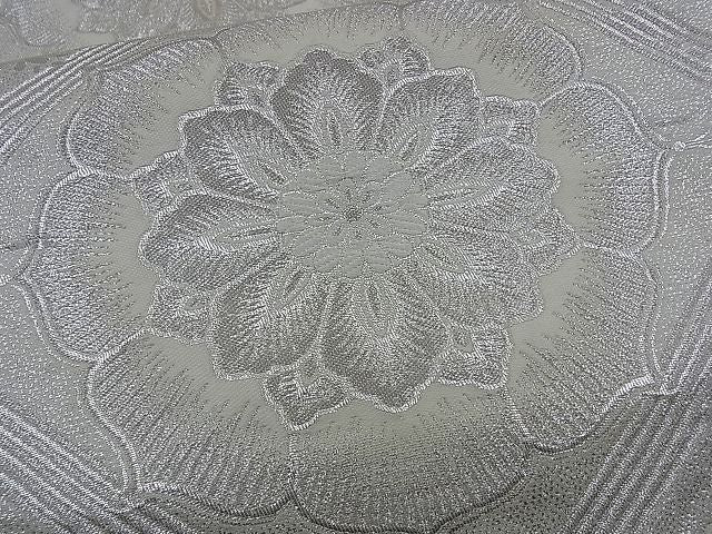 平和屋着物■六通柄袋帯 唐織 菱天井花文 銀糸 逸品 n-kg1430