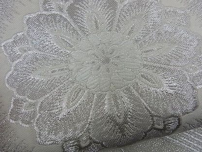 平和屋着物■六通柄袋帯 唐織 菱天井花文 銀糸 逸品 n-kg1430