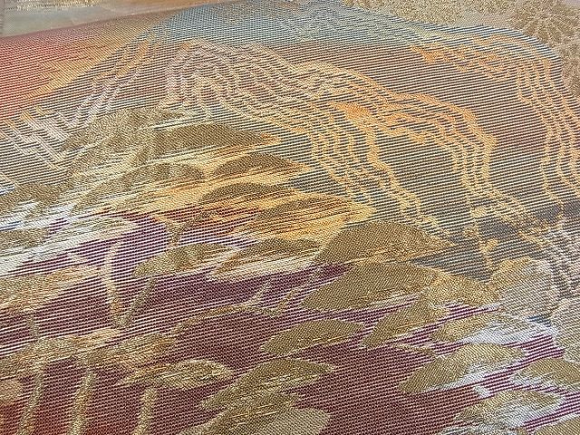 平和屋着物■六通柄袋帯 浜松文 金糸 逸品 n-kg1451