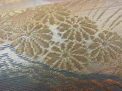 平和屋着物■六通柄袋帯 浜松文 金糸 逸品 n-kg1451