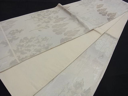 平和屋着物■六通柄袋帯 樹林文 銀糸 逸品 n-kg1454