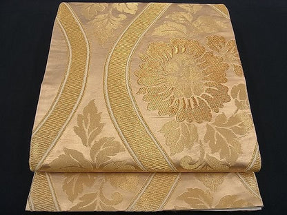 平和屋着物■六通柄袋帯 立涌更紗花文 金糸 逸品 n-kg1521