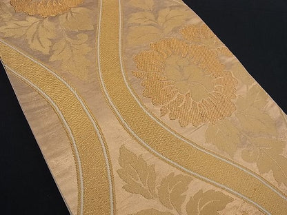 平和屋着物■六通柄袋帯 立涌更紗花文 金糸 逸品 n-kg1521