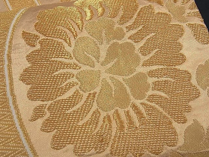 平和屋着物■六通柄袋帯 立涌更紗花文 金糸 逸品 n-kg1521