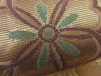 平和屋着物■六通柄袋帯 枝垂れ花文 金糸 逸品 n-kg1538