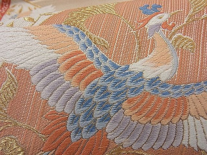 平和屋着物■六通柄袋帯 鳳凰唐草文 九百錦 逸品 n-kg1548