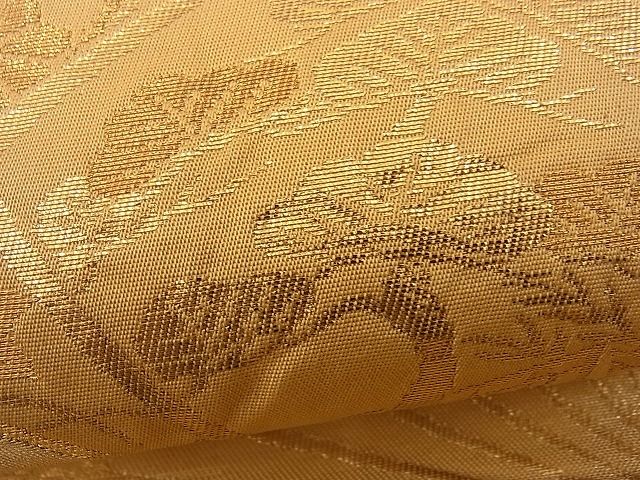 平和屋着物■六通柄袋帯 扇面風景文 金糸 逸品 n-kg1575