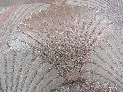 平和屋着物■六通柄袋帯 唐織 松葉青海波 銀糸 逸品 n-kg1579