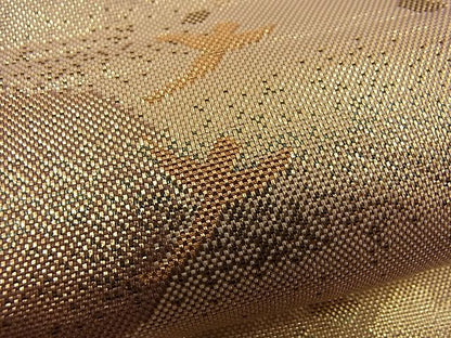 平和屋着物■佐賀錦 六通柄袋帯 ヱ霞吹き寄せ箔散らし 金糸 逸品 n-kg2479