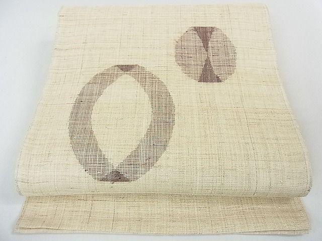 平和屋本店＊最高級 夏物 重要無形文化財 越後上布 八寸名古屋帯 鈴木苧紡庵謹製 小田急百貨店扱い 証紙・たとう紙付き 逸品 3kh1033