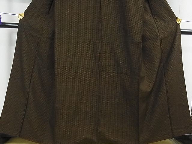 平和屋本店●極上　国指定重要無形文化財　本場久米島紬　伊良皆トシ作　手織　草木染　泥染　証紙付き 逸品 3kh1180