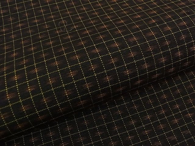 平和屋本店●極上　国指定重要無形文化財　本場久米島紬　伊良皆トシ作　手織　草木染　泥染　証紙付き 逸品 3kh1180