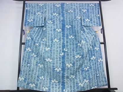 平和屋本店●超希少 人間国宝 千葉あやの後継者 重要無形文化財 千葉よしの 正藍冷染 紬 青山みとも 未使用 kh414