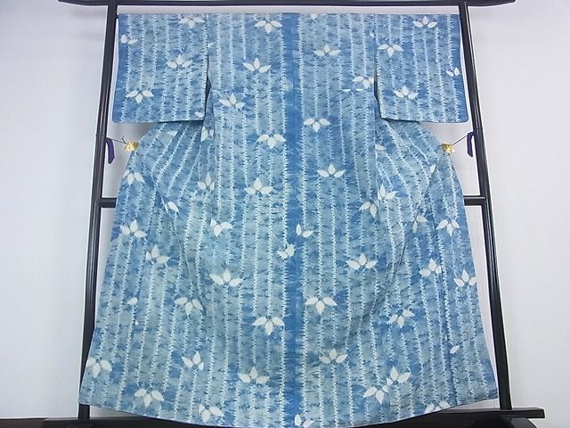 平和屋本店●超希少 人間国宝 千葉あやの後継者 重要無形文化財 千葉よしの 正藍冷染 紬 青山みとも 未使用 kh414