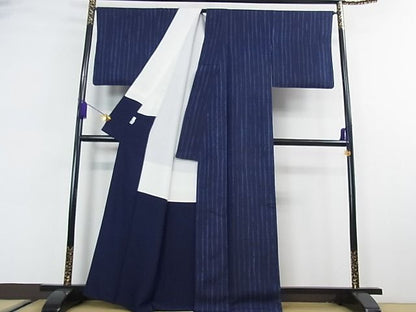 平和屋本店■極上 藍造り国選定無形文化財 佐藤阿波藍製造所 十九代目藍師・佐藤昭人 花織 紬 藍香房 逸品 3kh799