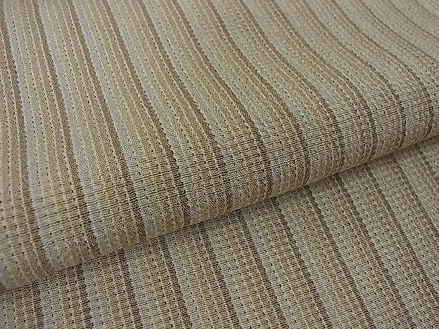 平和屋本店■極上　本塩沢　やまだ織　単衣　間道　小出マサイ作　さが美扱い　証紙付き　逸品　未使用　3kh810