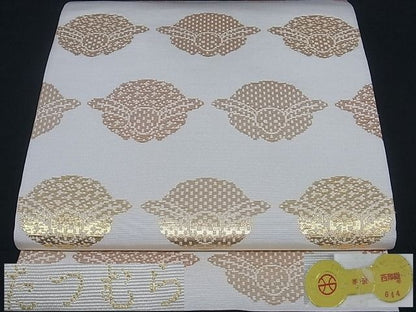 平和屋本店●極上 龍村美術織物 たつむら 六通柄 本袋帯 遊兎文 正絹 逸品 未使用 kk567