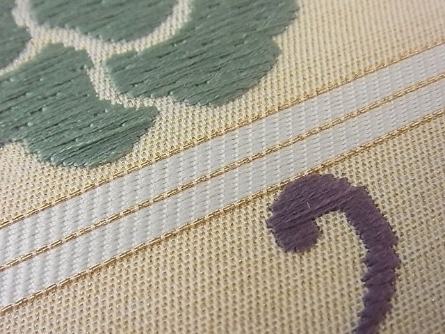 平和屋本店●極上　俵屋　人間国宝　喜多川平朗  有職織物　六通柄袋帯　鳳凰文　金糸　正絹　逸品　kk589