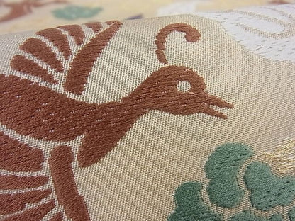 平和屋本店●極上　俵屋　人間国宝　喜多川平朗  有職織物　六通柄袋帯　鳳凰文　金糸　正絹　逸品　kk589