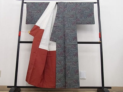 平和屋着物■上質な紬　吉祥文　逸品　n-kn0120