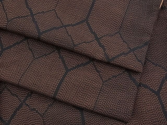 平和屋着物■上質な紬　亀甲文　逸品　n-kv0854