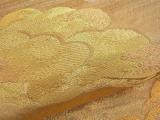 平和屋着物■六通柄袋帯 笠松箔散らし 金銀糸 逸品 n-kv0986