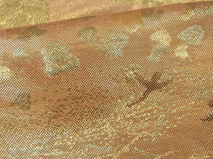 平和屋着物■六通柄袋帯 霞花鳥文 金糸 逸品 ma2163