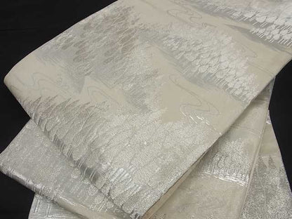 平和屋着物■六通柄袋帯 樹林文 銀糸 逸品 ma2164