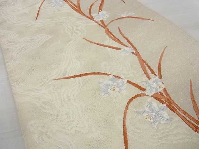 平和屋着物■六通柄袋帯 唐織 草花 金糸 逸品 ma2272