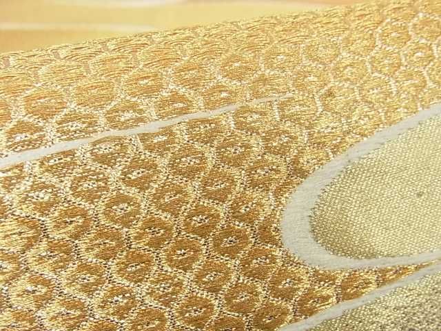 平和屋着物■六通柄袋帯　霞文　金糸　逸品　ma2342