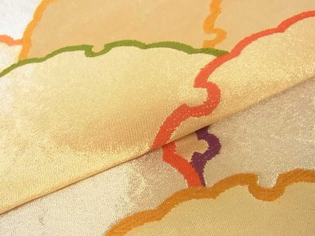 平和屋着物■六通柄袋帯　雪輪青海波　金糸　逸品　ma2344