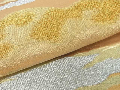 平和屋着物■西陣 六通柄袋帯 山文 金銀糸 証紙付き 逸品 ma2383