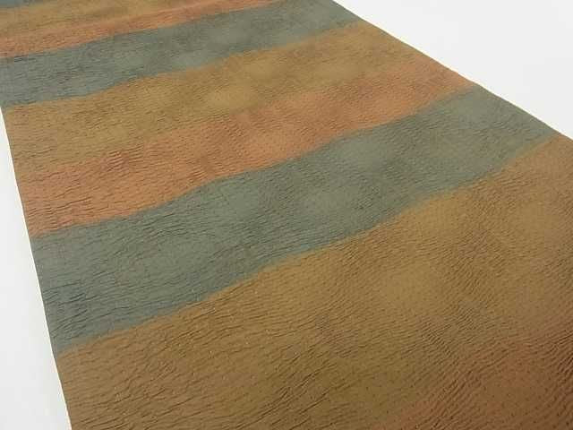 平和屋着物■六通柄袋帯 横段文 逸品 ma2385