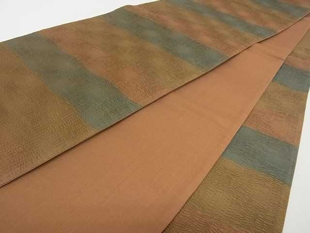 平和屋着物■六通柄袋帯 横段文 逸品 ma2385