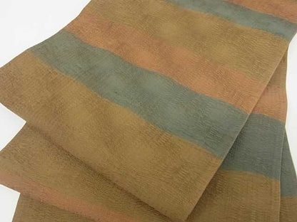 平和屋着物■六通柄袋帯 横段文 逸品 ma2385