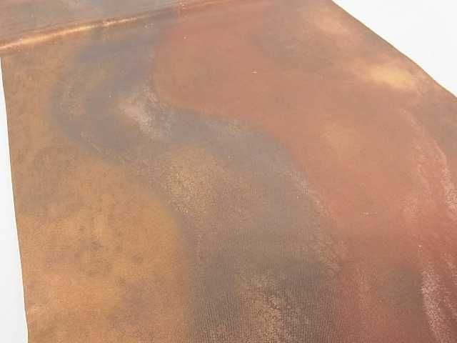 平和屋着物■六通柄袋帯 よろけ縞 引箔 逸品 ma2399