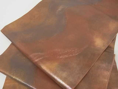 平和屋着物■六通柄袋帯 よろけ縞 引箔 逸品 ma2399