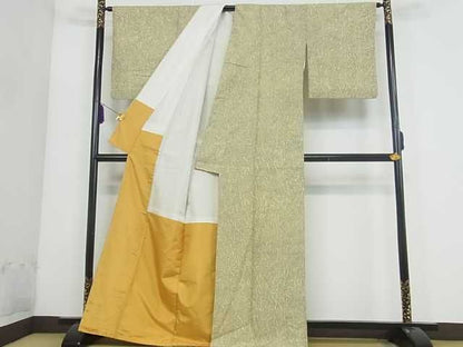 平和屋着物■上質な紬 枝花文 逸品 ma2414