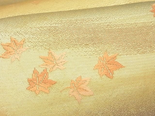 平和屋着物■六通柄袋帯 唐織 風景花文 金糸 逸品 ma2884