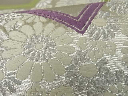 平和屋着物■六通柄袋帯 花尽くし 銀糸 逸品 ma3264
