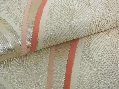 平和屋着物■六通柄袋帯 孔雀羽文 銀糸 逸品 mz0287